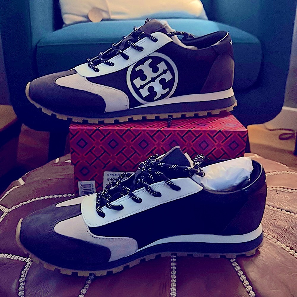 Tory Burch Annie Nylon Runner in Perfect Black/Lavagna